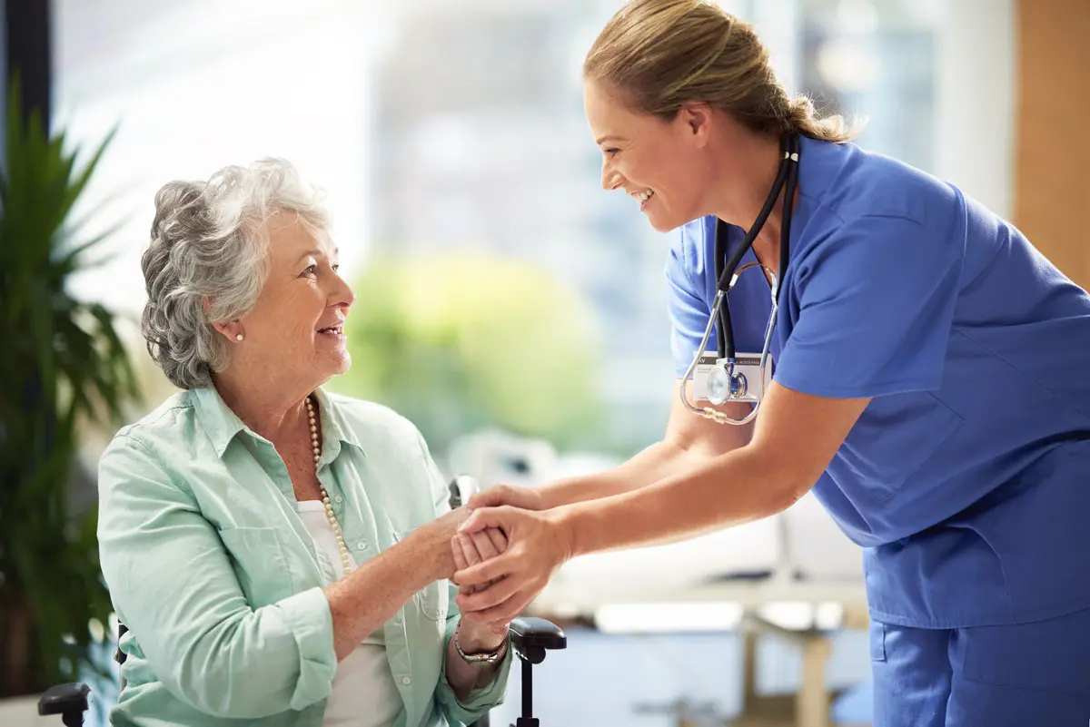Cottage Home Care private pay caregiver supporting a client